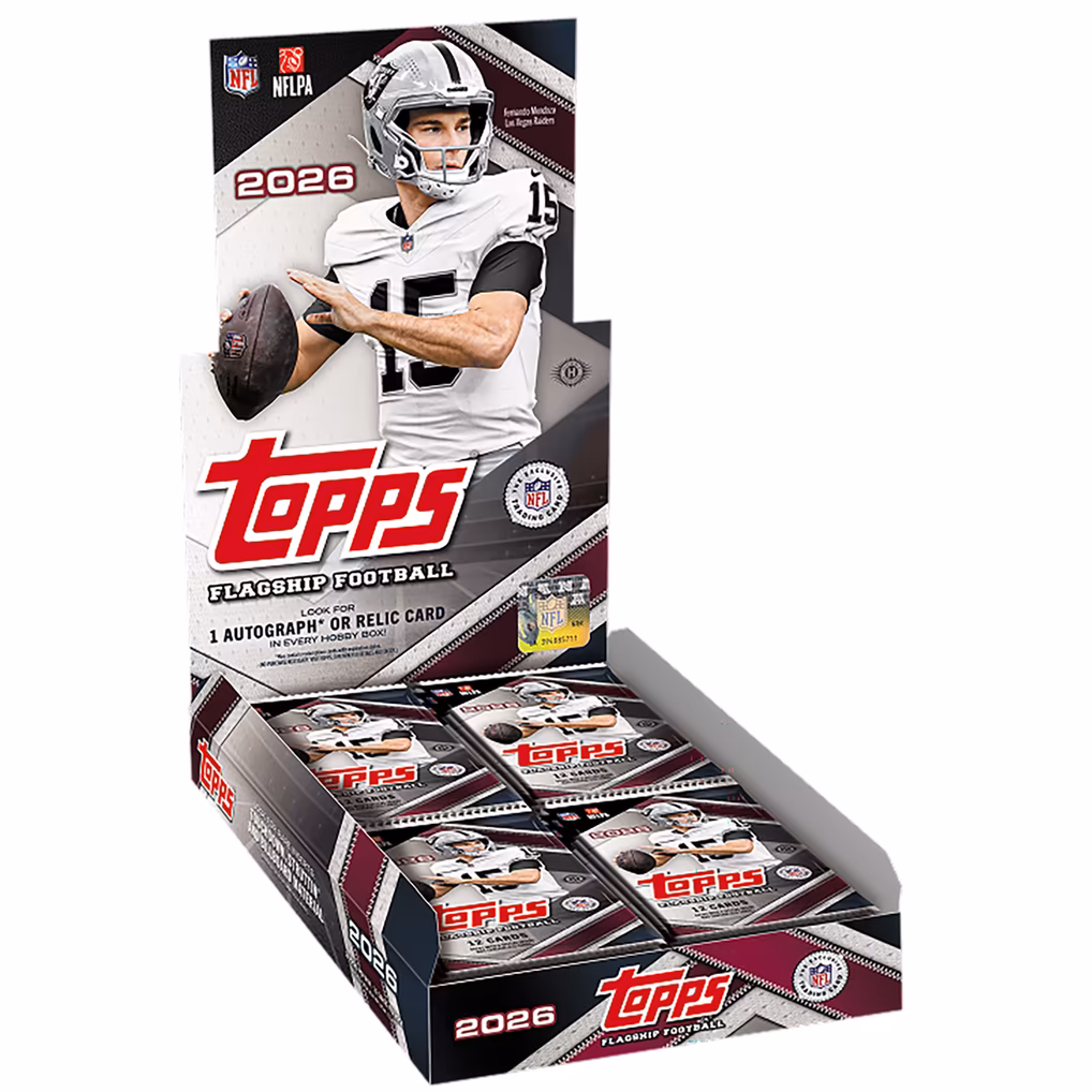 2026 TOPPS FLAGSHIP FOOTBALL HOBBY BOX (1 AUTO or RELIC) NFL